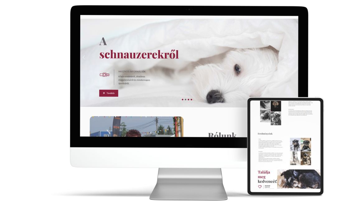 Kutyakozmetika weboldal foglalási felülettel